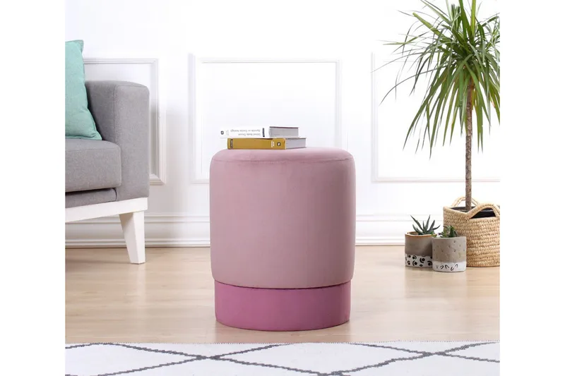 Lockport Sittepuff 38 cm - Rosa - Møbler - Stoler & lenestoler - Krakk - Puff