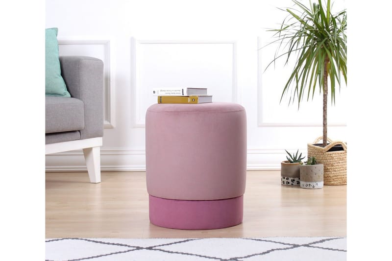 Lockport Sittepuff 38 cm - Rosa - Møbler - Stoler & lenestoler - Krakk - Puff