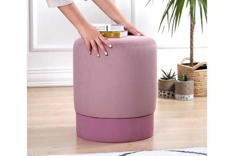 Lockport Sittepuff 38 cm - Rosa - Møbler - Stoler & lenestoler - Krakk - Puff