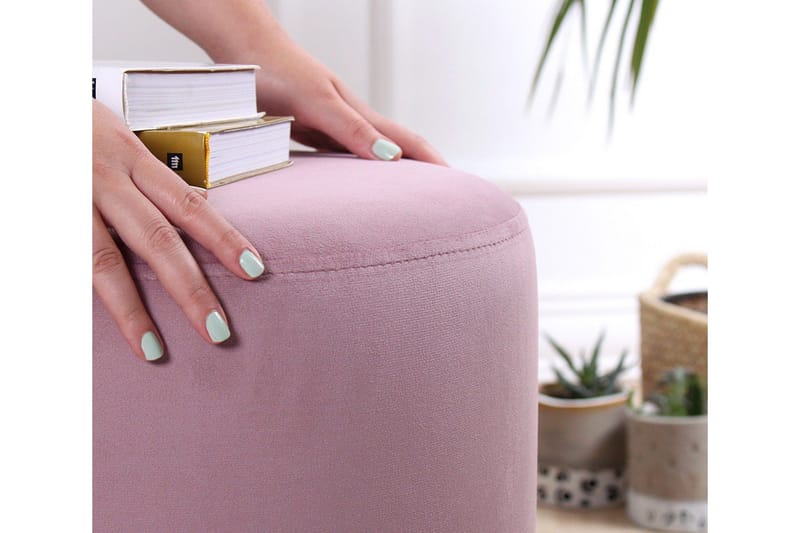 Lockport Sittepuff 38 cm - Rosa - Møbler - Stoler & lenestoler - Krakk - Puff