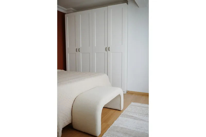 Manav Sittepuff 106 cm - Hvit - Møbler - Stoler & lenestoler - Krakk - Puff