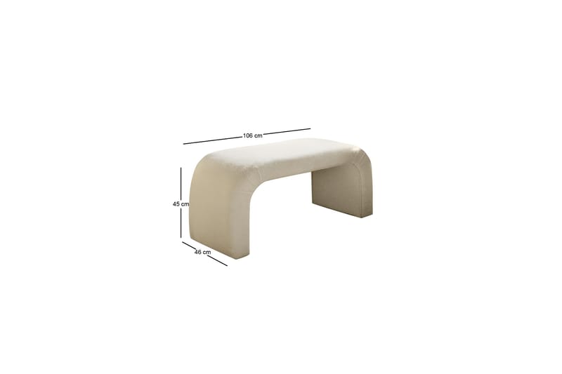 Manav Sittepuff 106 cm - Hvit - Møbler - Stoler & lenestoler - Krakk - Puff