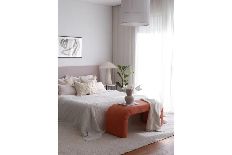 Manav Sittepuff 106 cm - Koral - Møbler - Stoler & lenestoler - Krakk - Puff