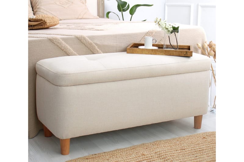 Mansi Sittepuff 100 cm - Cream - Møbler - Stoler & lenestoler - Krakk - Puff