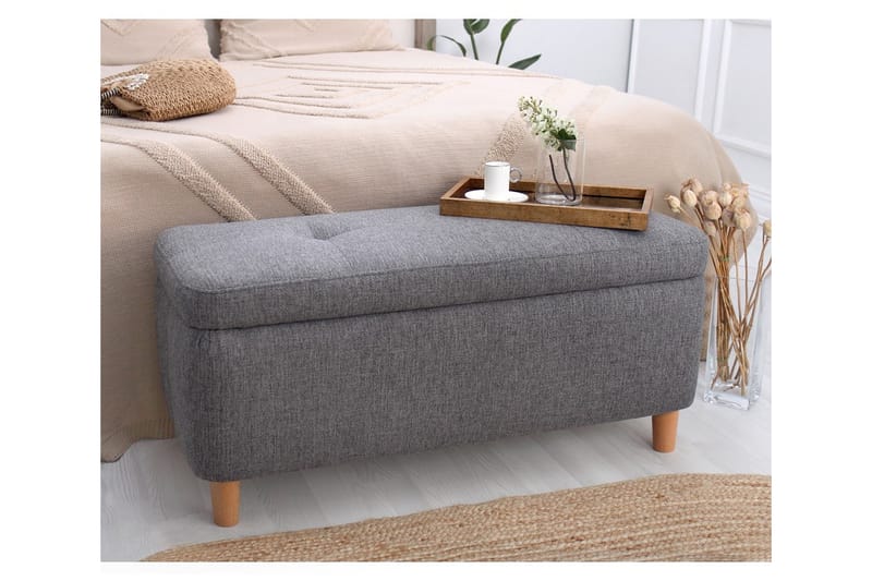 Mansi Sittepuff 100 cm - Mørkegrå - Møbler - Stoler & lenestoler - Krakk - Puff