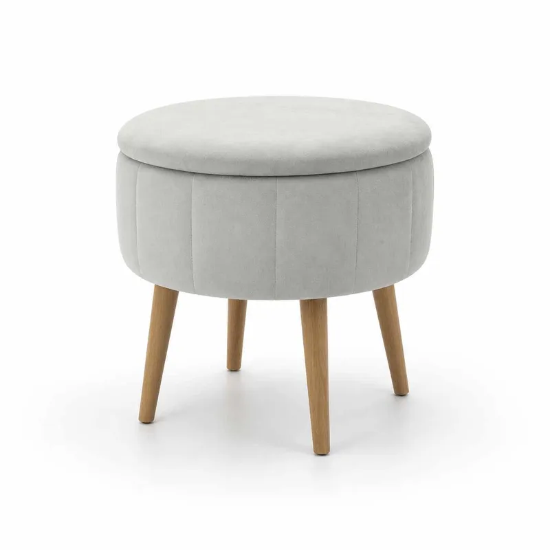 Puff med oppbevaring Atelier Del Sofa Berlin Babyface (Ø45 x H44 cm) Beige, undefined