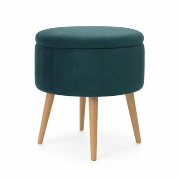 Puff med oppbevaring Atelier Del Sofa Berlin Babyface (Ø45 x H44 cm) Emerald