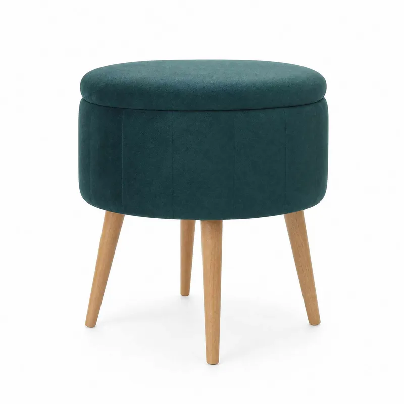 Puff med oppbevaring Atelier Del Sofa Berlin Babyface (Ø45 x H44 cm) Emerald, undefined