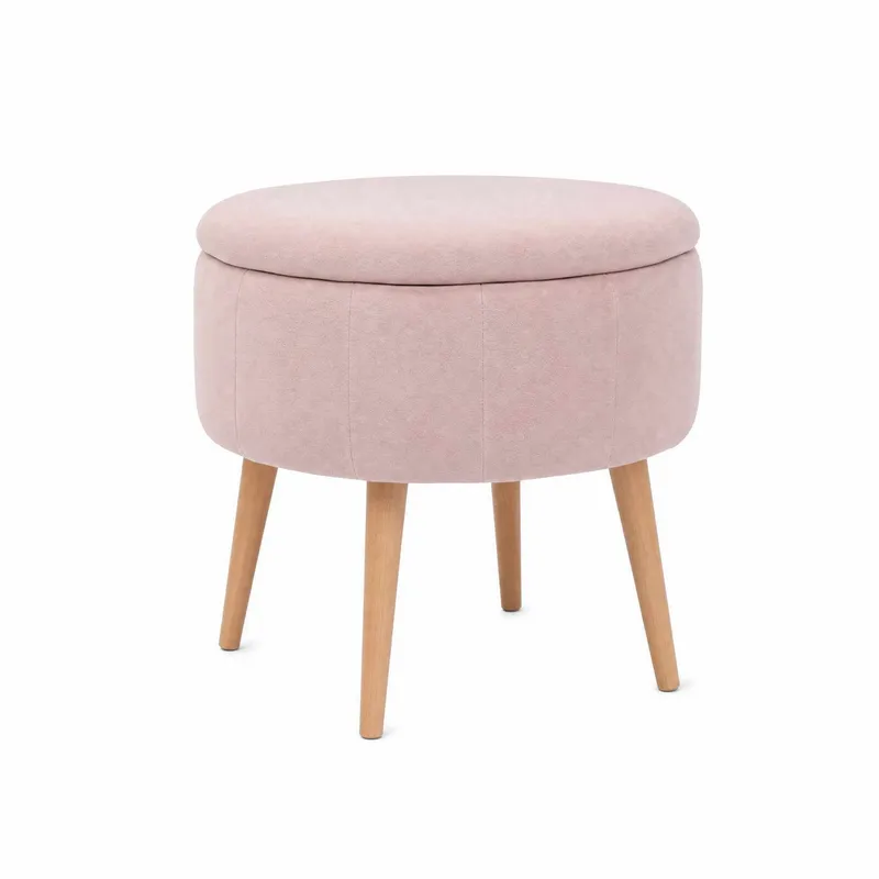 Puff med oppbevaring Atelier Del Sofa Berlin Babyface (Ø45 x H44 cm) Rosa, undefined
