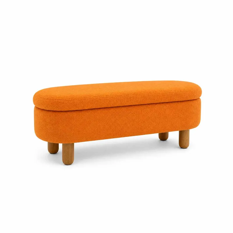 Puff med oppbevaring Atelier Del Sofa Bohem (120 x 44 x 35 cm) Oransje, undefined