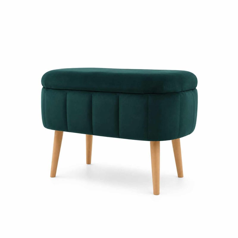 Puff med oppbevaring Atelier Del Sofa Mini Oslo (60 x 46 x 35 cm) Emerald, undefined