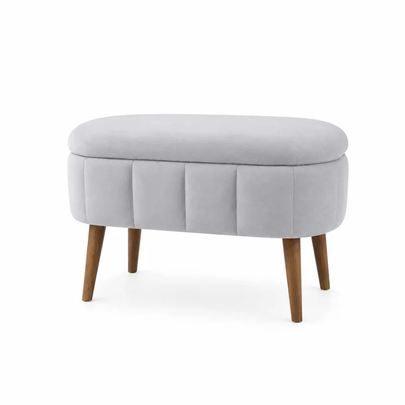 Puff med oppbevaring Atelier Del Sofa Mini Oslo (60 x 46 x 35 cm) Grå, undefined