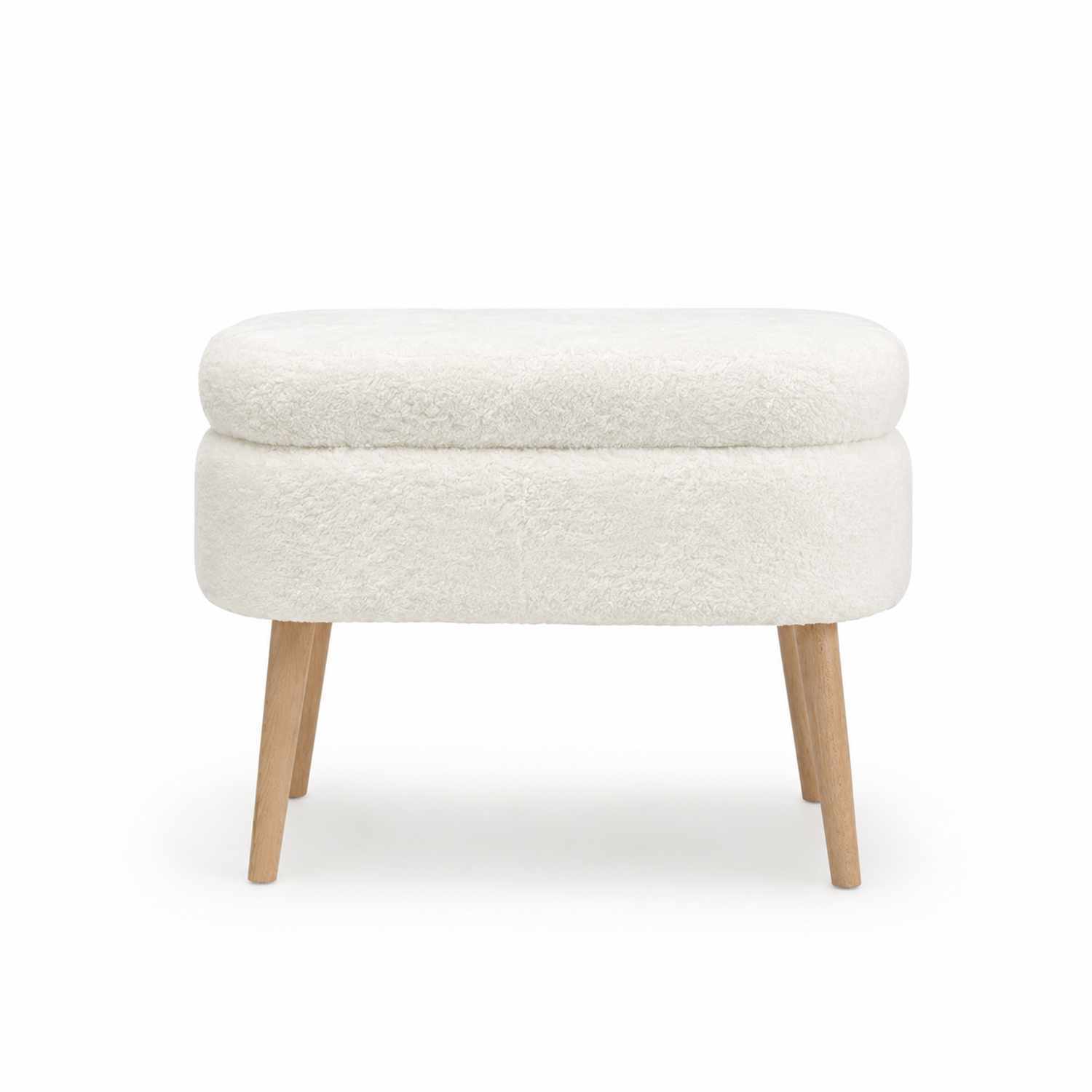 Puff med oppbevaring Atelier Del Sofa Mini Oslo (60 x 46 x 35 cm) Hvit -
