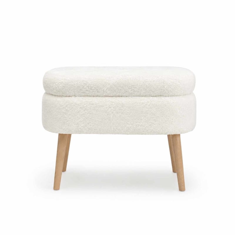 Puff med oppbevaring Atelier Del Sofa Mini Oslo (60 x 46 x 35 cm) Hvit, undefined