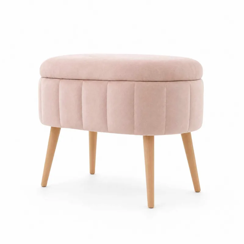 Puff med oppbevaring Atelier Del Sofa Mini Oslo (60 x 46 x 35 cm) Rosa, undefined
