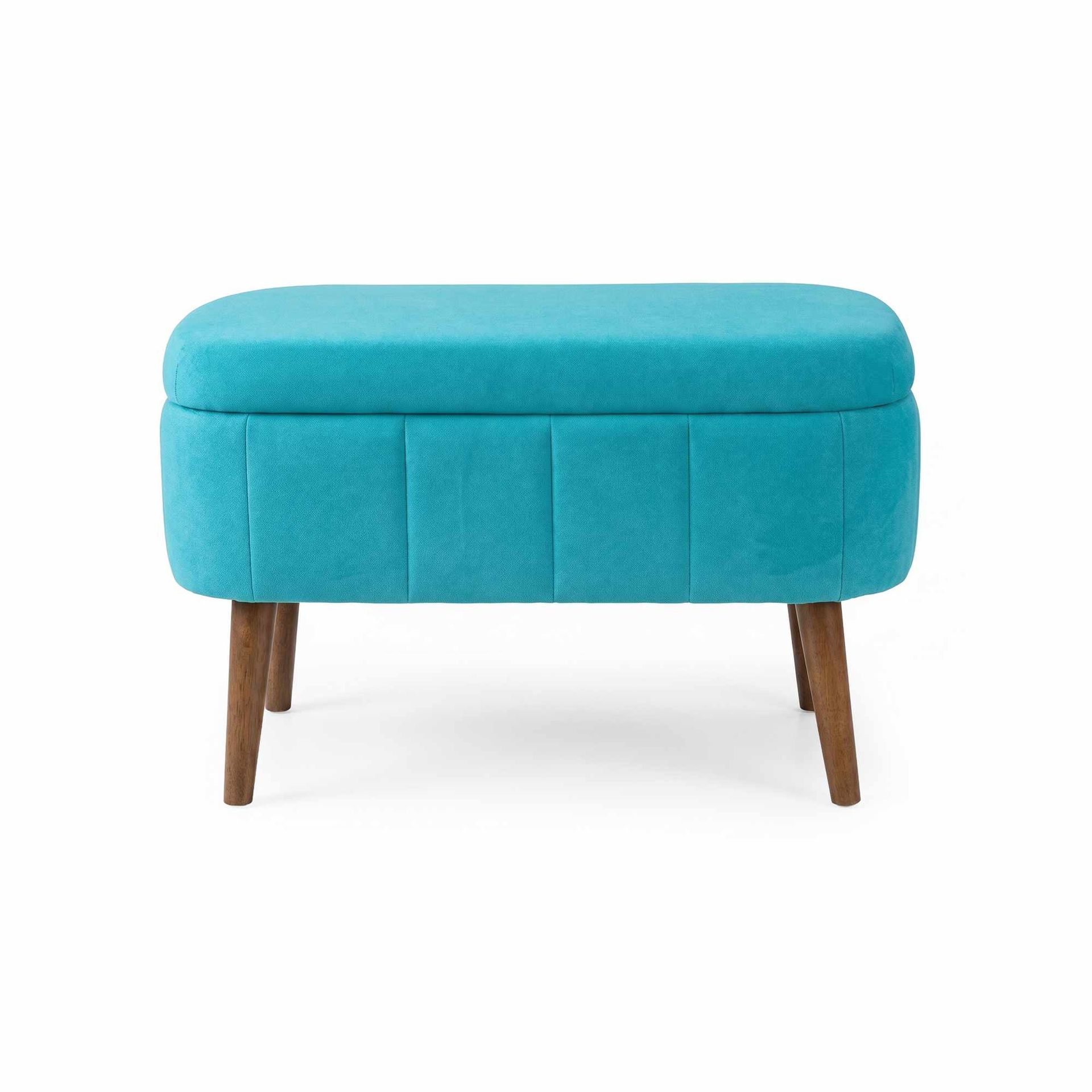 Puff med oppbevaring Atelier Del Sofa Mini Oslo (60 x 46 x 35 cm) Turkis -