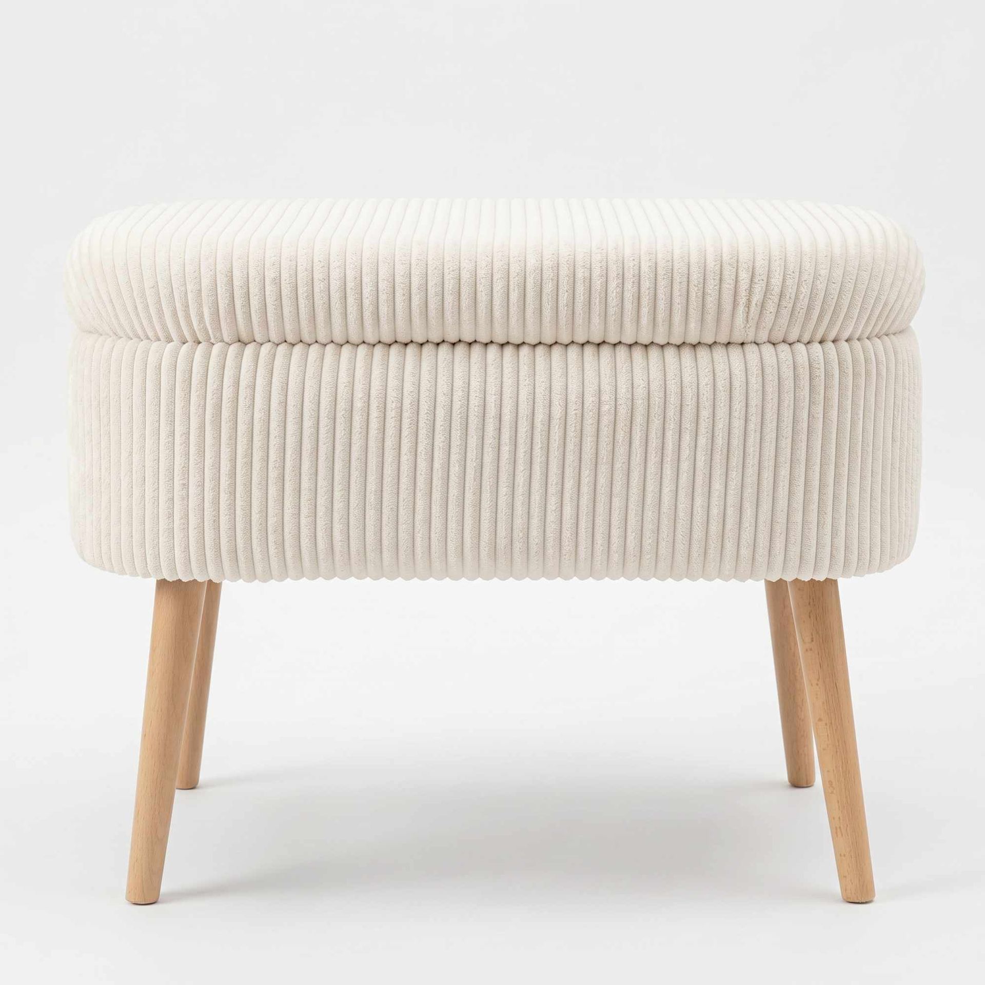 Puff med oppbevaring Atelier Del Sofa Mini Oslo Lin (60 x 46 x 35 cm) Cream -