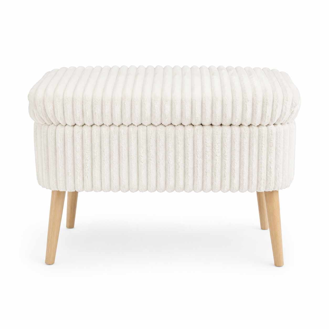 Puff med oppbevaring Atelier Del Sofa Mini Oslo Lin (60 x 46 x 35 cm) Toscano Cream -