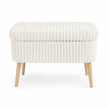 Puff med oppbevaring Atelier Del Sofa Mini Oslo Lin (60 x 46 x 35 cm) Toscano Cream