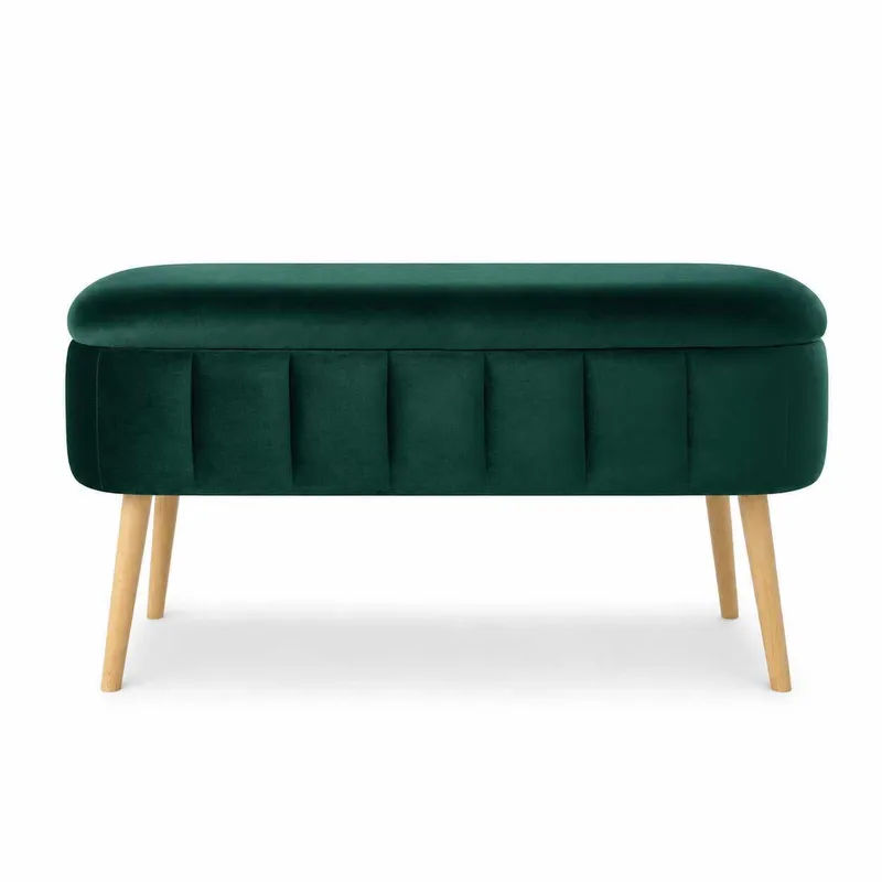 Puff med oppbevaring Atelier Del Sofa Oslo Babyface (90 x 46 x 35 cm) Emerald, undefined