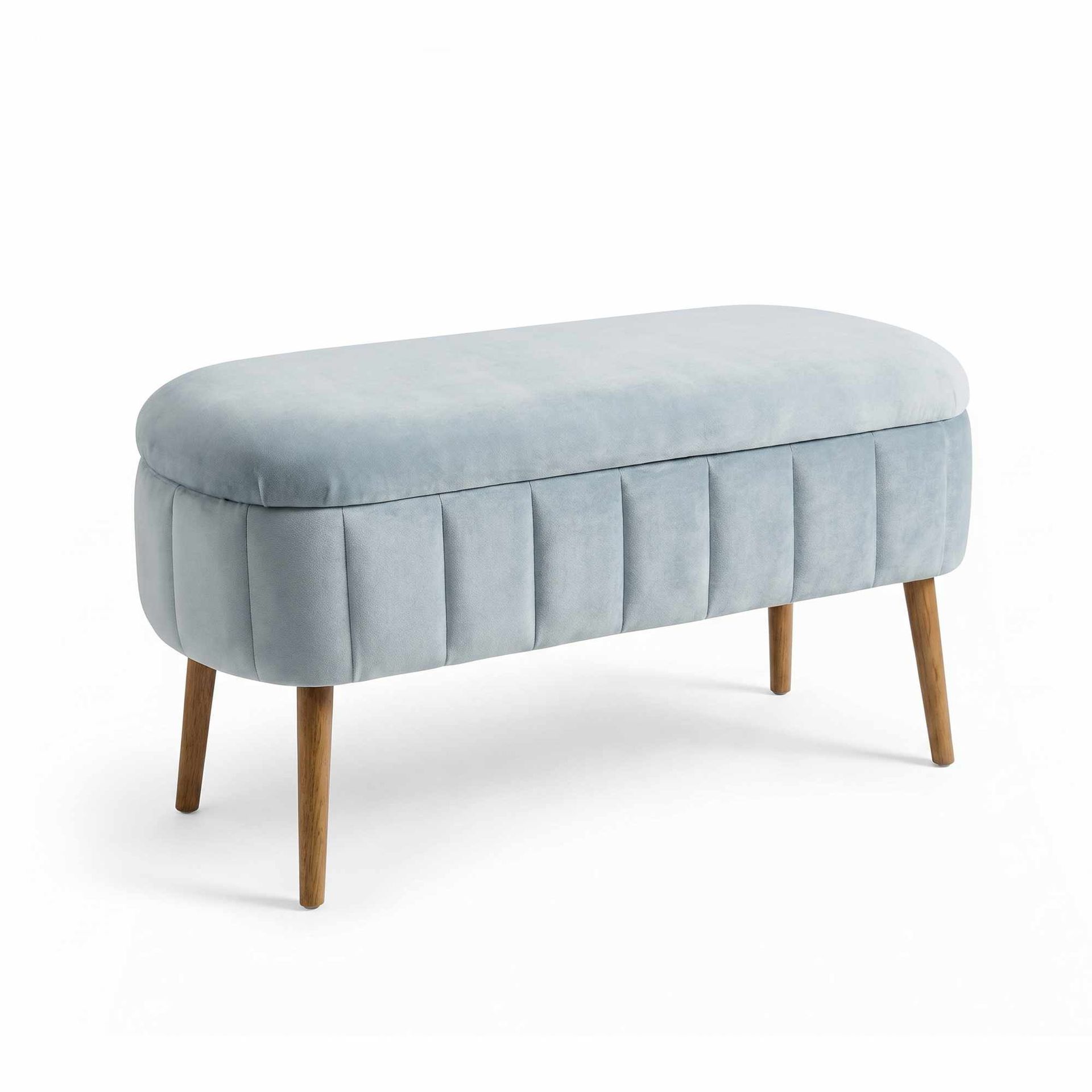 Puff med oppbevaring Atelier Del Sofa Oslo Babyface (90 x 46 x 35 cm) Grå -