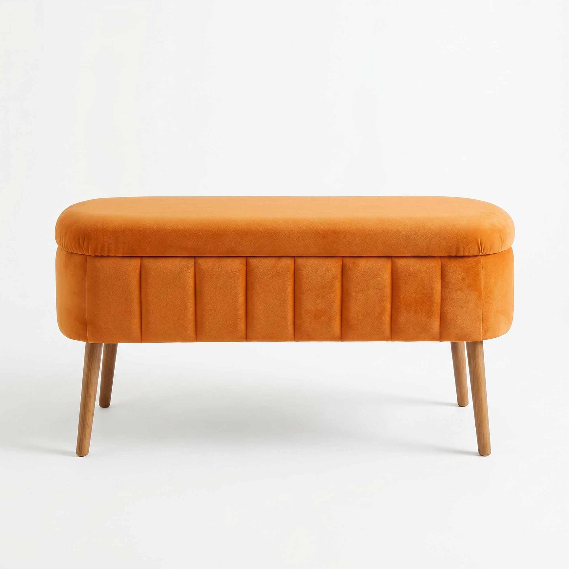 Puff med oppbevaring Atelier Del Sofa Oslo Babyface (90 x 46 x 35 cm) Oransje -