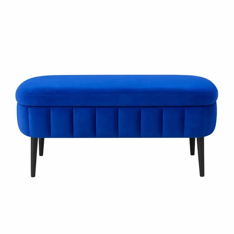 Puff med oppbevaring Atelier Del Sofa Oslo Babyface (90 x 46 x 35 cm) Sax Blue, undefined