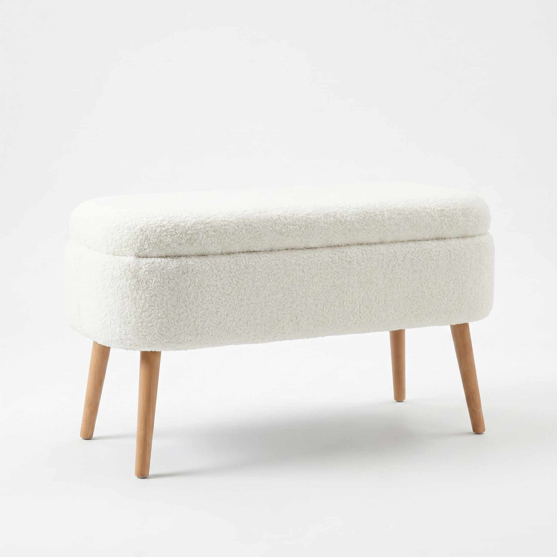 Puff med oppbevaring Atelier Del Sofa Oslo Wellsoft (90 x 46 x 35 cm) Hvit -