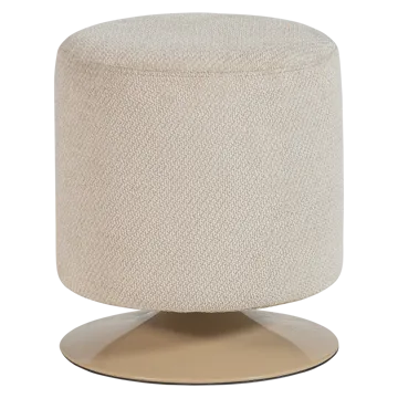 Puff med snurrefot Islen 39 cm rundt - Beige - Møbler - Stoler & lenestoler - Krakk - Puff