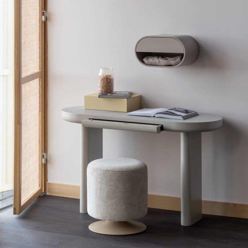 Puff med snurrefot Islen 39 cm rundt - Beige - Møbler - Stoler & lenestoler - Krakk - Puff