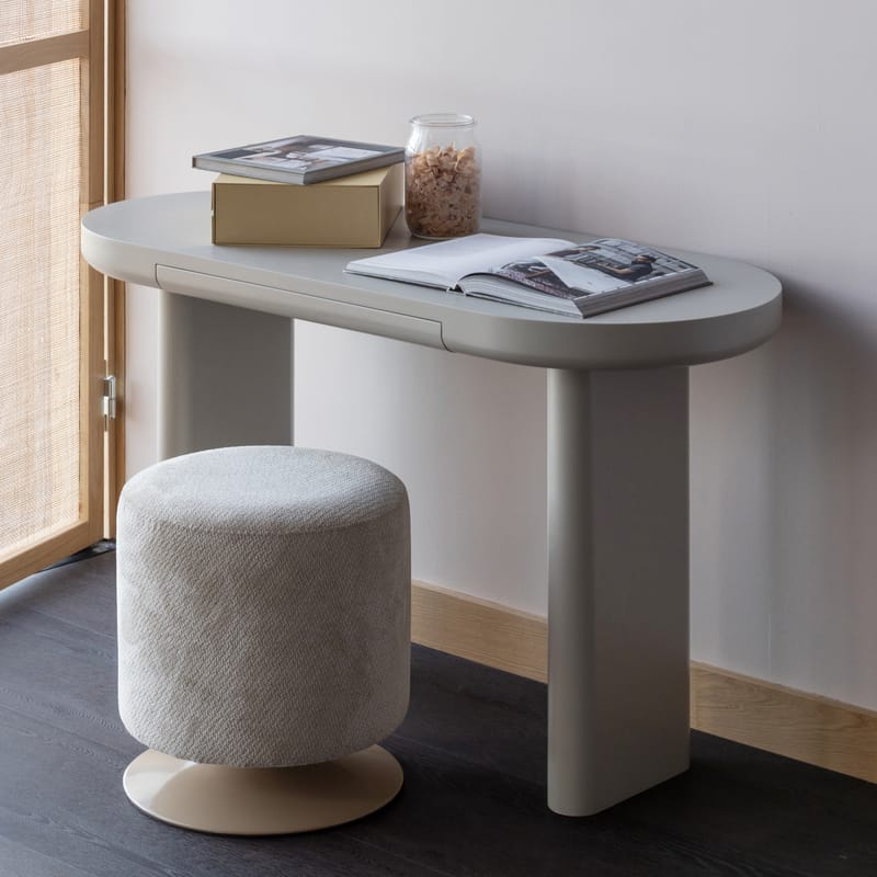 Puff med snurrefot Islen 39 cm rundt - Beige - Møbler - Stoler & lenestoler - Krakk - Puff