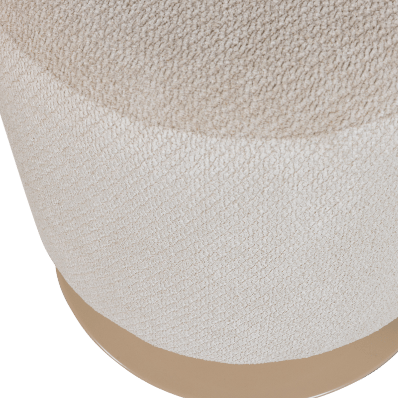 Puff med snurrefot Islen 39 cm rundt - Beige - Møbler - Stoler & lenestoler - Krakk - Puff