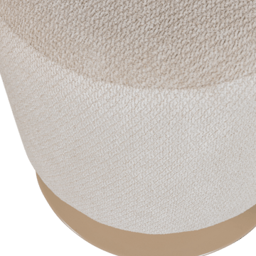 Puff med snurrefot Islen 39 cm rundt - Beige - Møbler - Stoler & lenestoler - Krakk - Puff