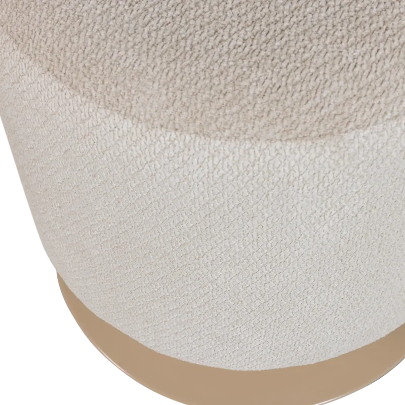 Puff med snurrefot Islen 39 cm rundt - Beige - Møbler - Stoler & lenestoler - Krakk - Puff