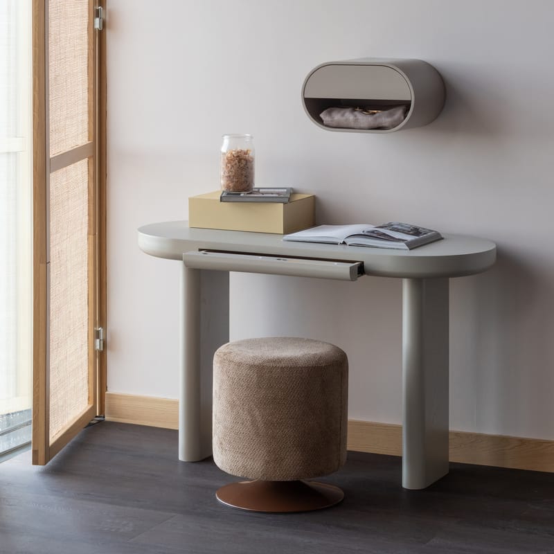 Puff med snurrefot Islen 39 cm rundt - Brun - Møbler - Stoler & lenestoler - Krakk - Puff