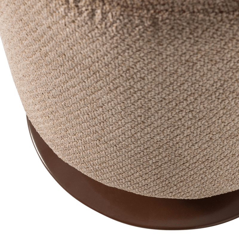 Puff med snurrefot Islen 39 cm rundt - Brun - Møbler - Stoler & lenestoler - Krakk - Puff