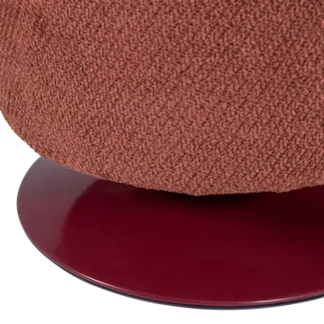 Puff med snurrefot Islen 39 cm rundt - Vinrød - Møbler - Stoler & lenestoler - Krakk - Puff
