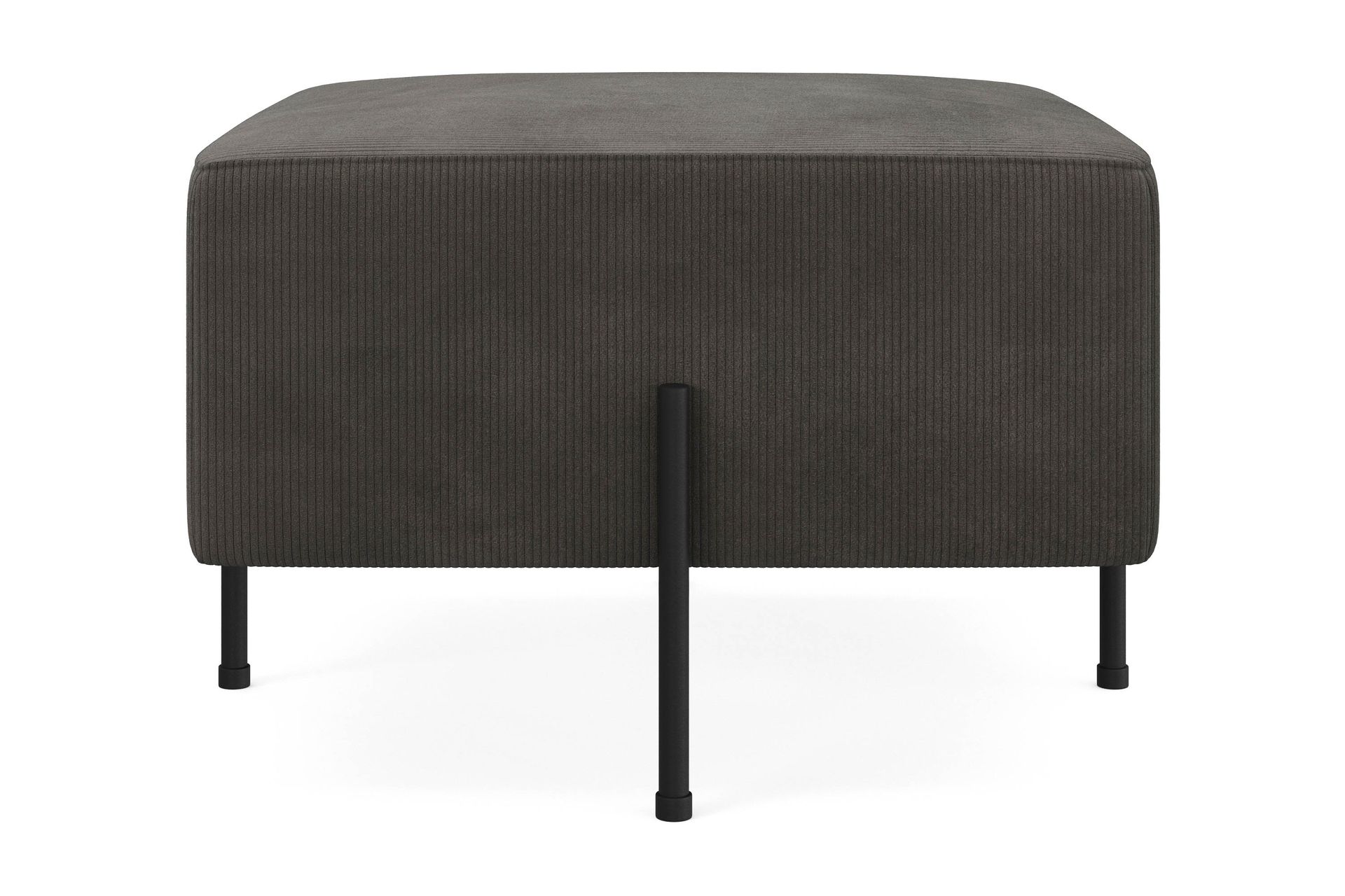 Menard Compact Sittepuff 60 cm Kvadratisk - Mørkegrå