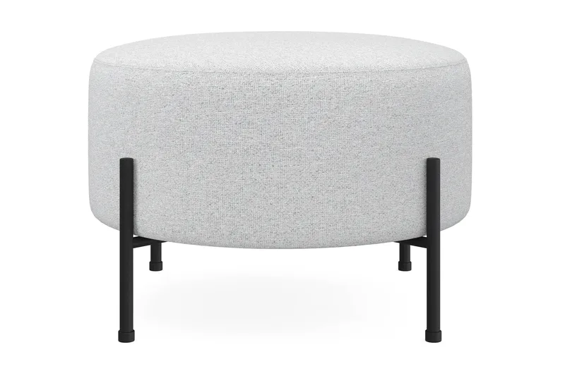 Menard Compact Sittepuff Rund 60 cm, Lys grå