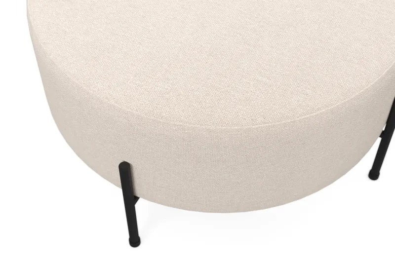 Menard Compact Sittepuff Rund 70 cm - Beige - Møbler - Stoler & lenestoler - Krakk - Puff