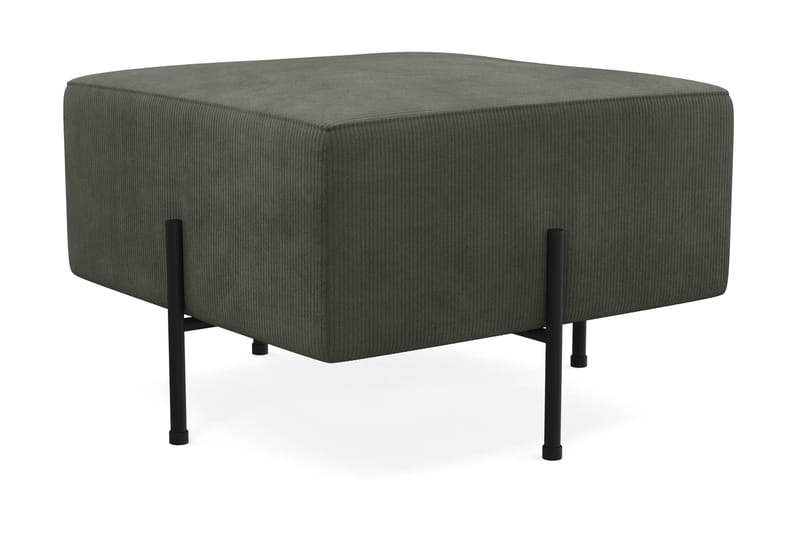 Menard Compact Sittpuff 60 cm Kvadratisk Scandi Days Fjord 79, Dark green Manchester - Møbler - Stoler & lenestoler - Krakk - Puff