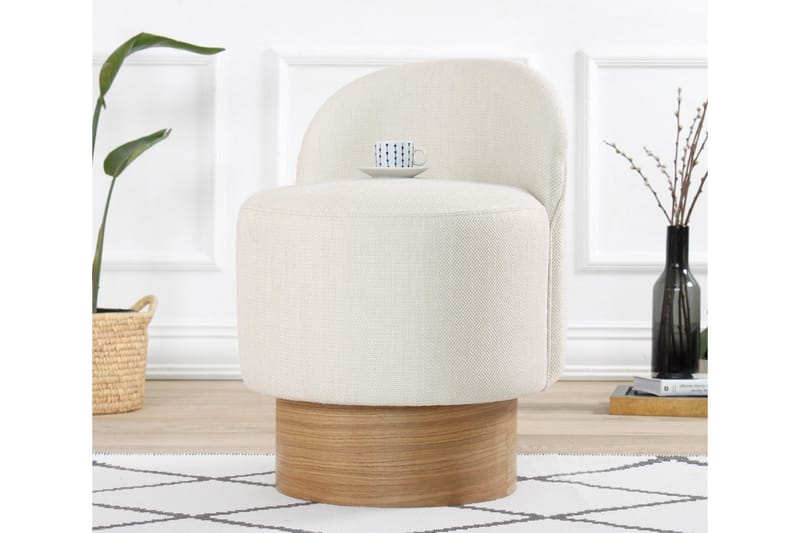 Muktan Sittepuff 47 cm - Cream - Møbler - Stoler & lenestoler - Krakk - Puff