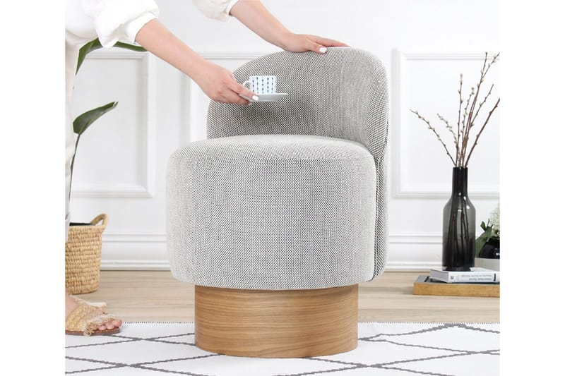 Muktan Sittepuff 47 cm - Grå - Møbler - Stoler & lenestoler - Krakk - Puff