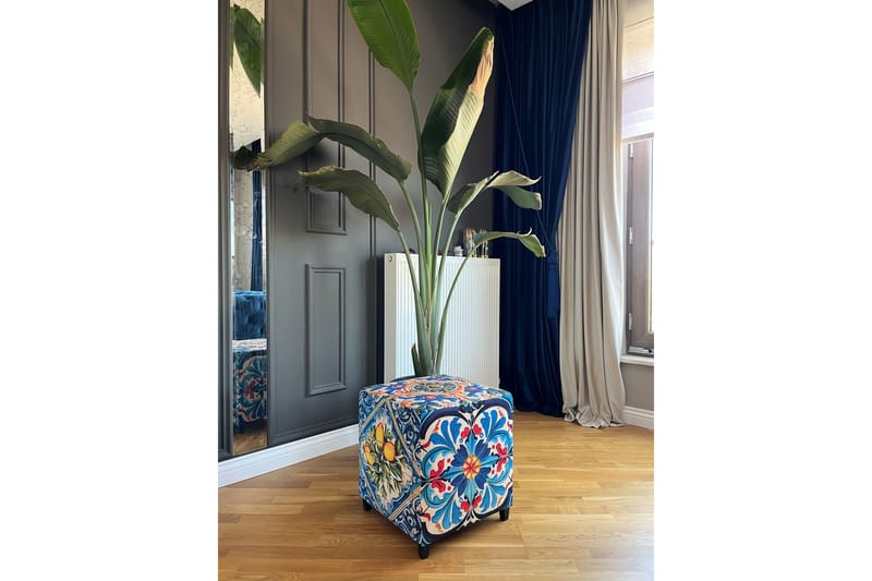 Multan Sittepuff 45 cm - Blå - Møbler - Stoler & lenestoler - Krakk - Puff