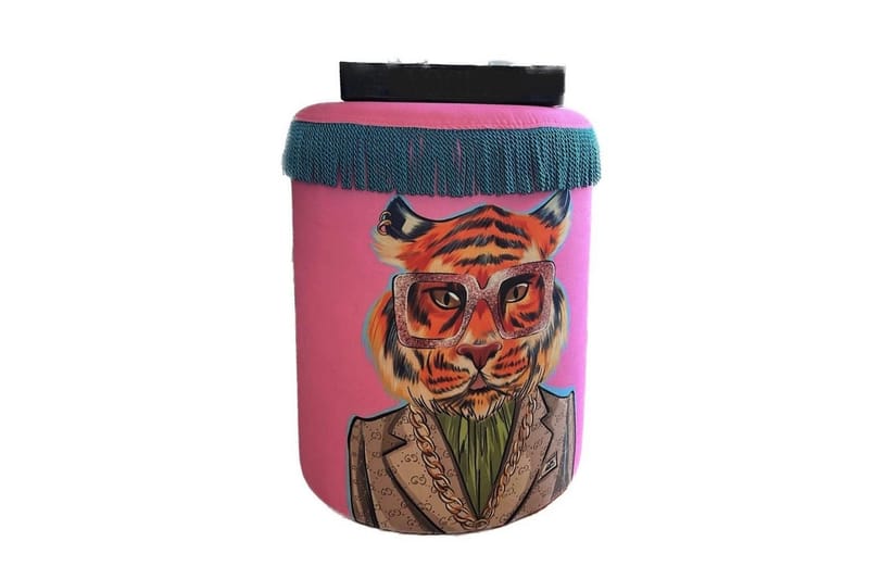 Multan Sittepuff 45 cm, Flerfarget