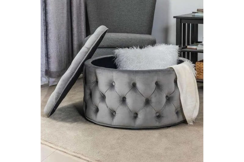 Munder Sittepuff 70 cm, Grå