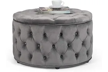 Munder Sittepuff 70 cm - Grå - Møbler - Stoler & lenestoler - Krakk - Puff - Sittepuff med oppbevaring