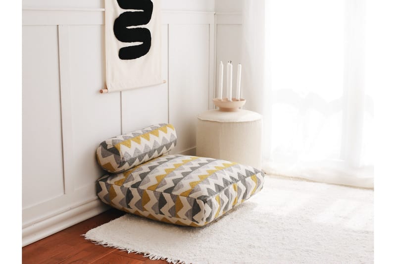 Munkad Sittepuff 70 cm - Flerfarget - Møbler - Stoler & lenestoler - Krakk - Puff