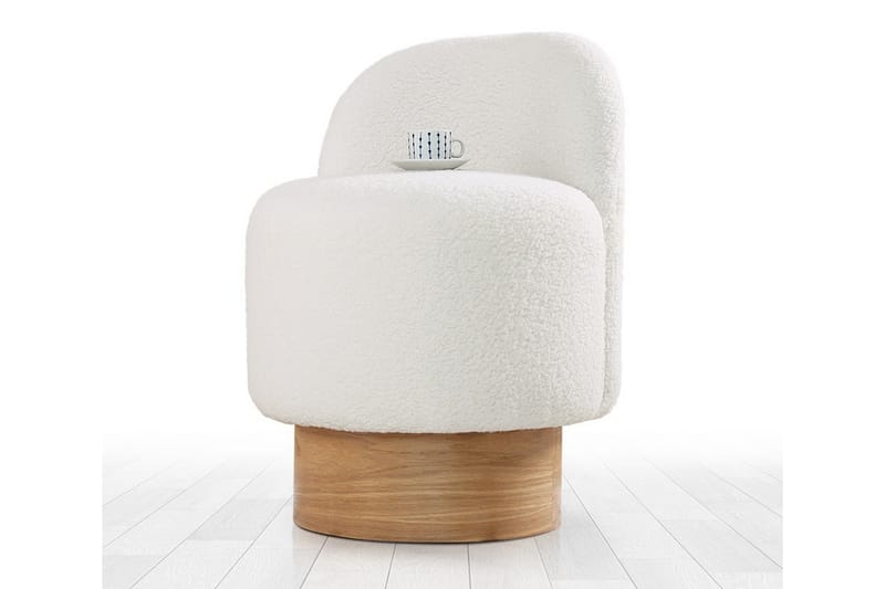 Nadem Sittepuff 47 cm - Hvit - Møbler - Stoler & lenestoler - Krakk - Puff