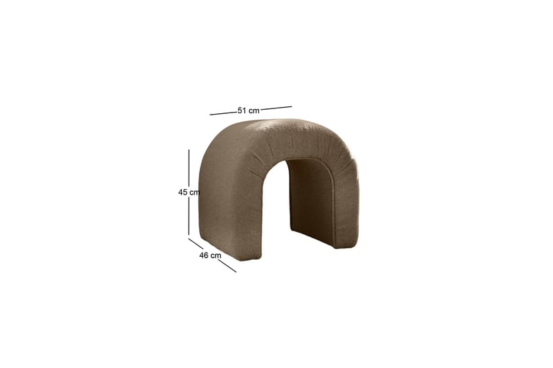 Nagar Sittepuff 51 cm - Brun - Møbler - Stoler & lenestoler - Krakk - Puff